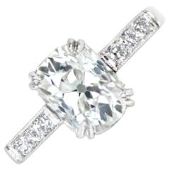 1.57 Carat Cushion-cut Diamond Engagement Ring, VS1 Clarity, Platinum