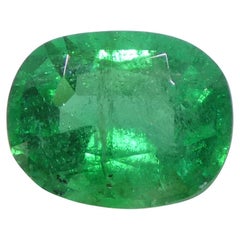 1,57 carati di smeraldo verde a cuscino certificato GIA Zambia (F1)