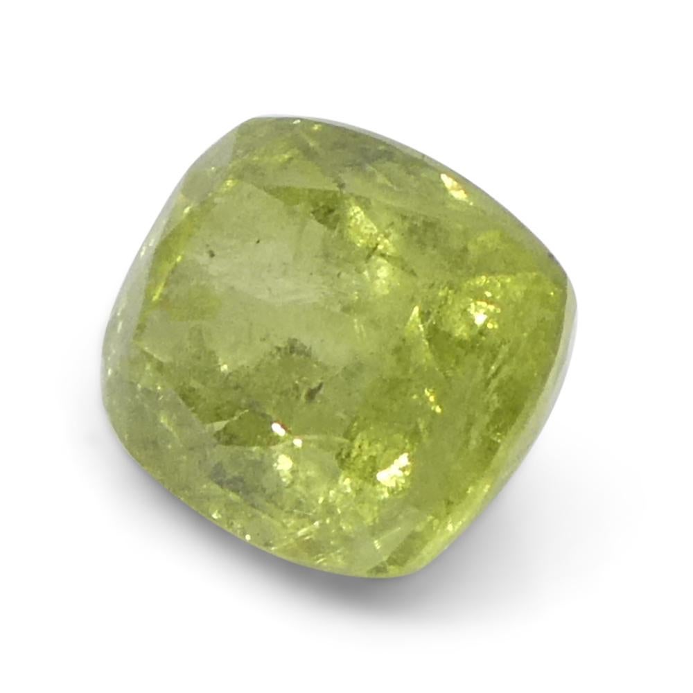 1.57ct Saphir jaune coussin de Tanzanie en vente 4