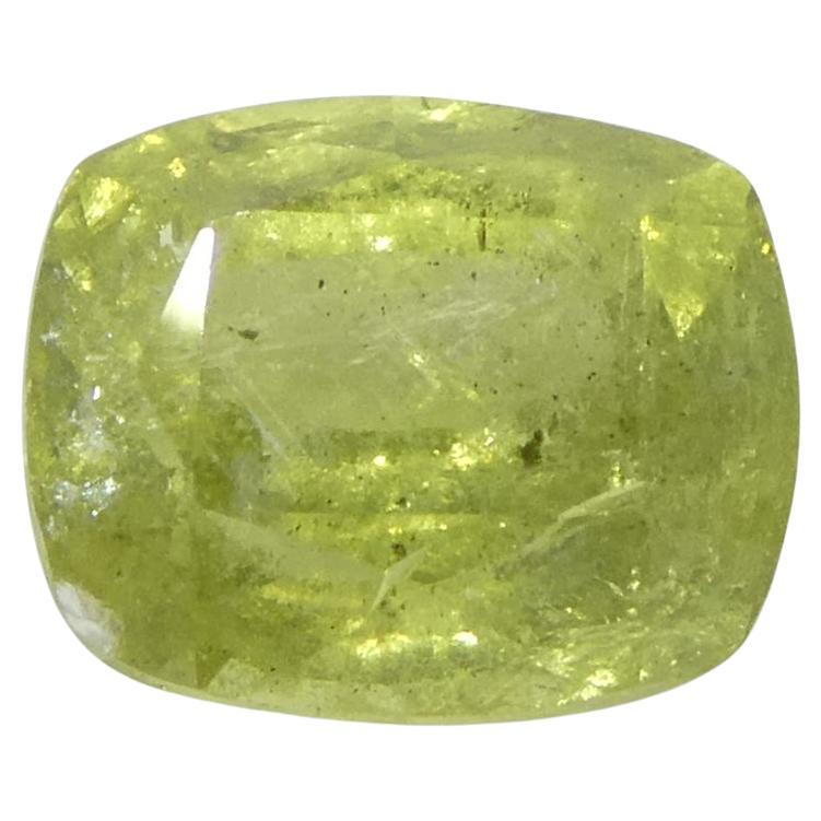 1.57ct Cushion Yellow Sapphire from Tanzania