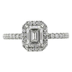 1.57ct Emerald Cut Diamond Engagement Ring