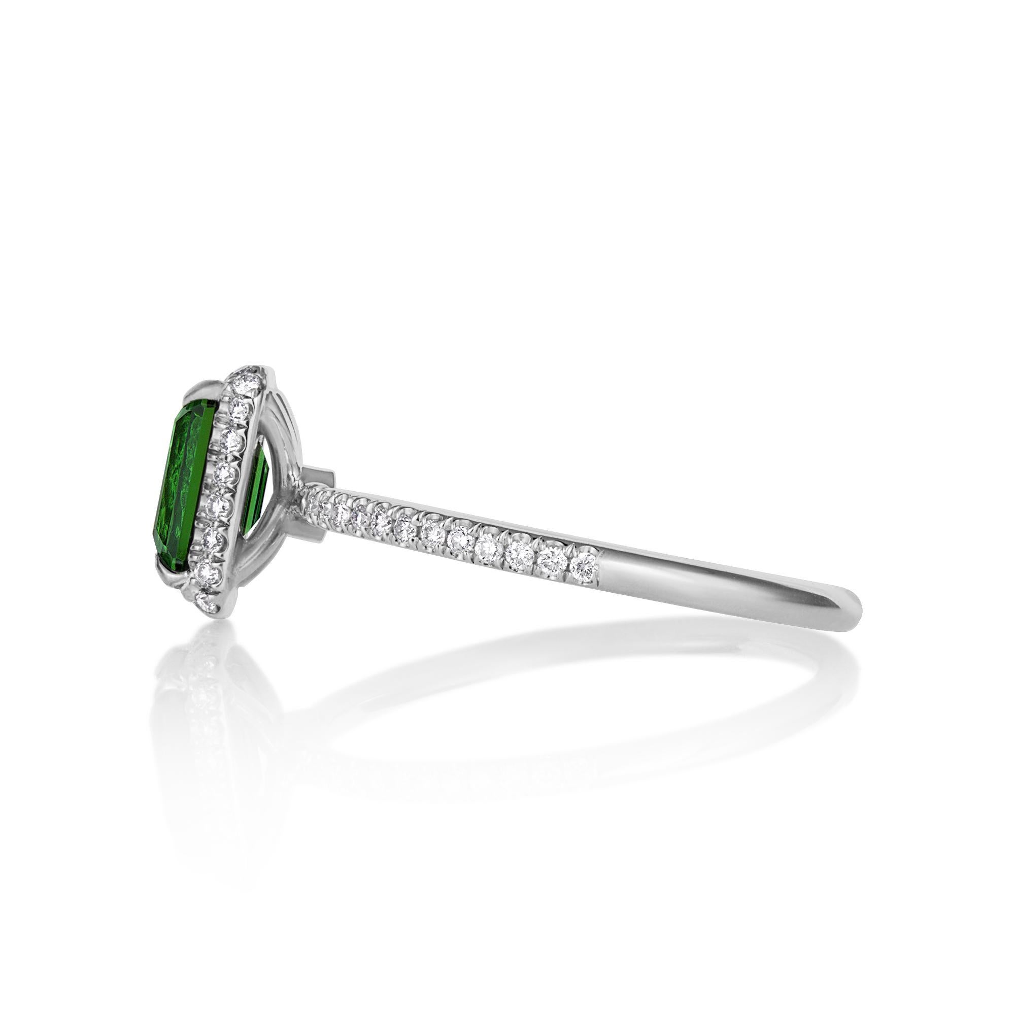 vintage green tourmaline engagement rings