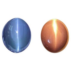 1.57Ct ICA Certificate Natural Alexandrite Cat'eye gray green to purple orange