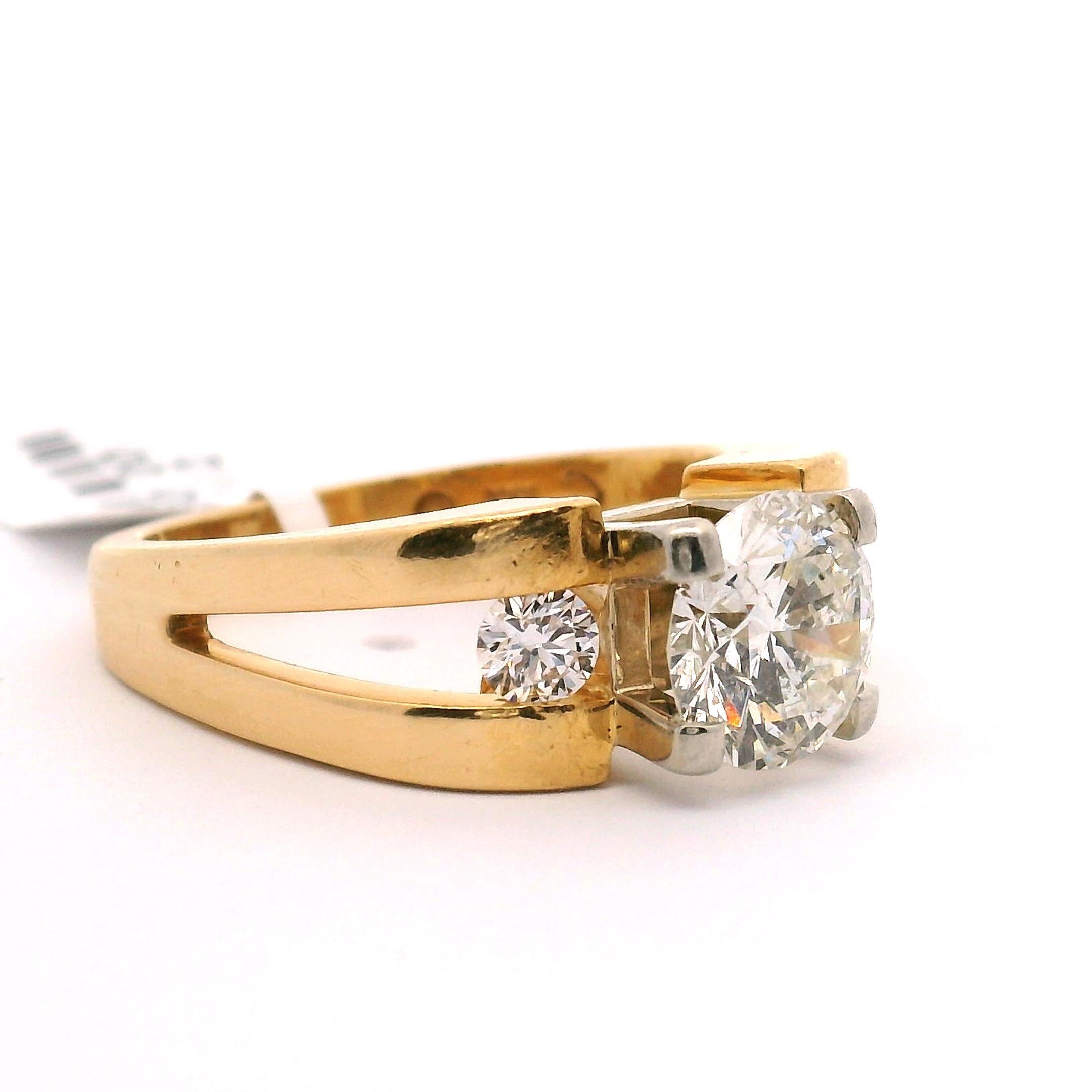 1,57ct. Anello di fidanzamento in stile Modern Deco In condizioni buone in vendita a Sausalito, CA