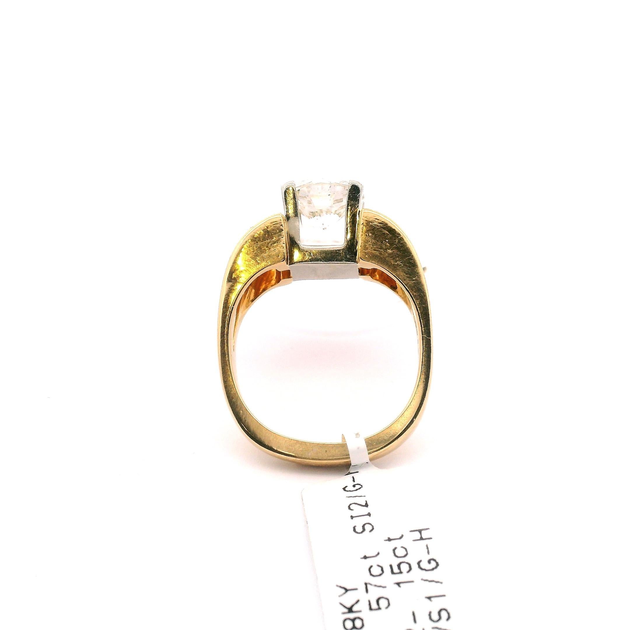 1,57ct. Anello di fidanzamento in stile Modern Deco in vendita 1