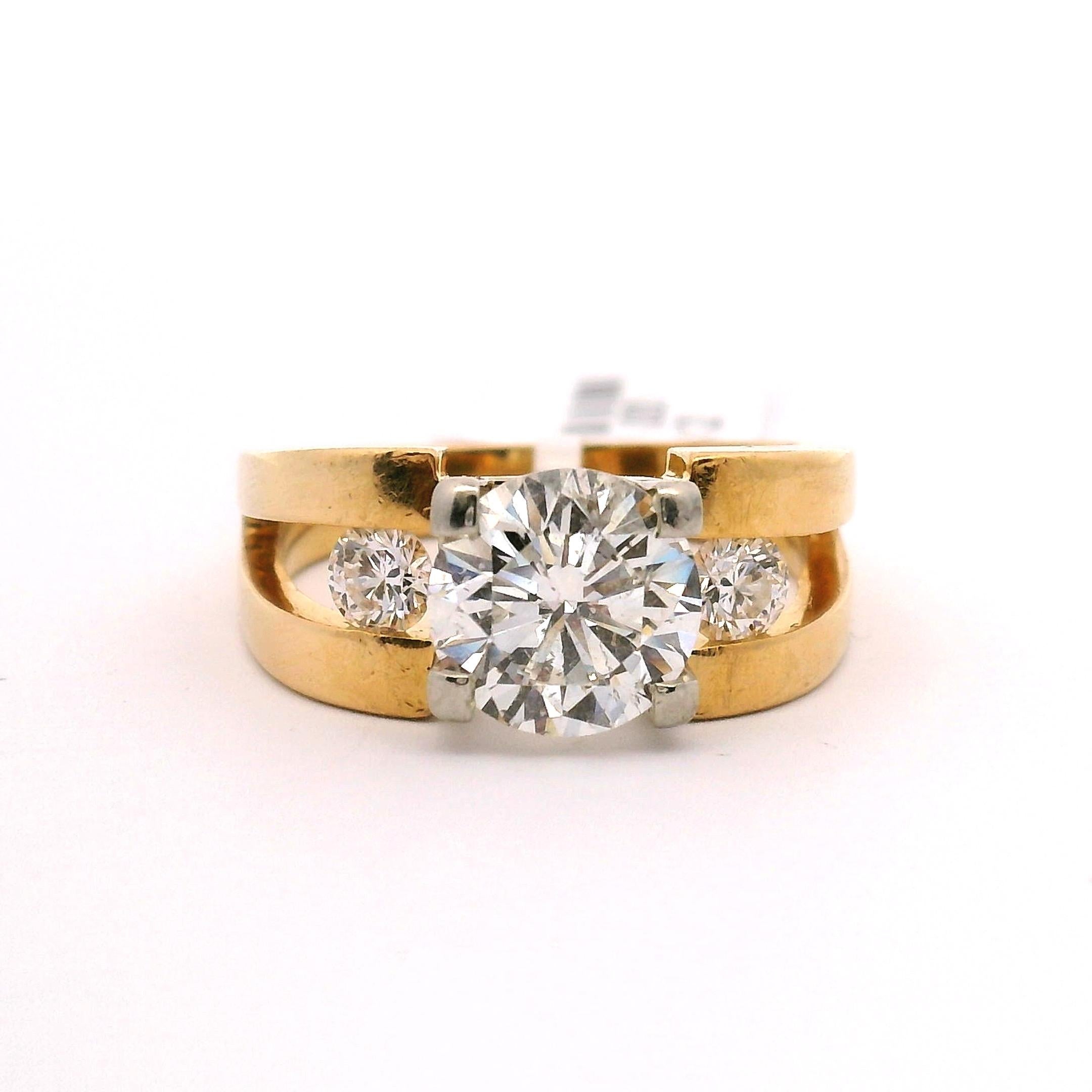 1,57ct. Anello di fidanzamento in stile Modern Deco in vendita 2