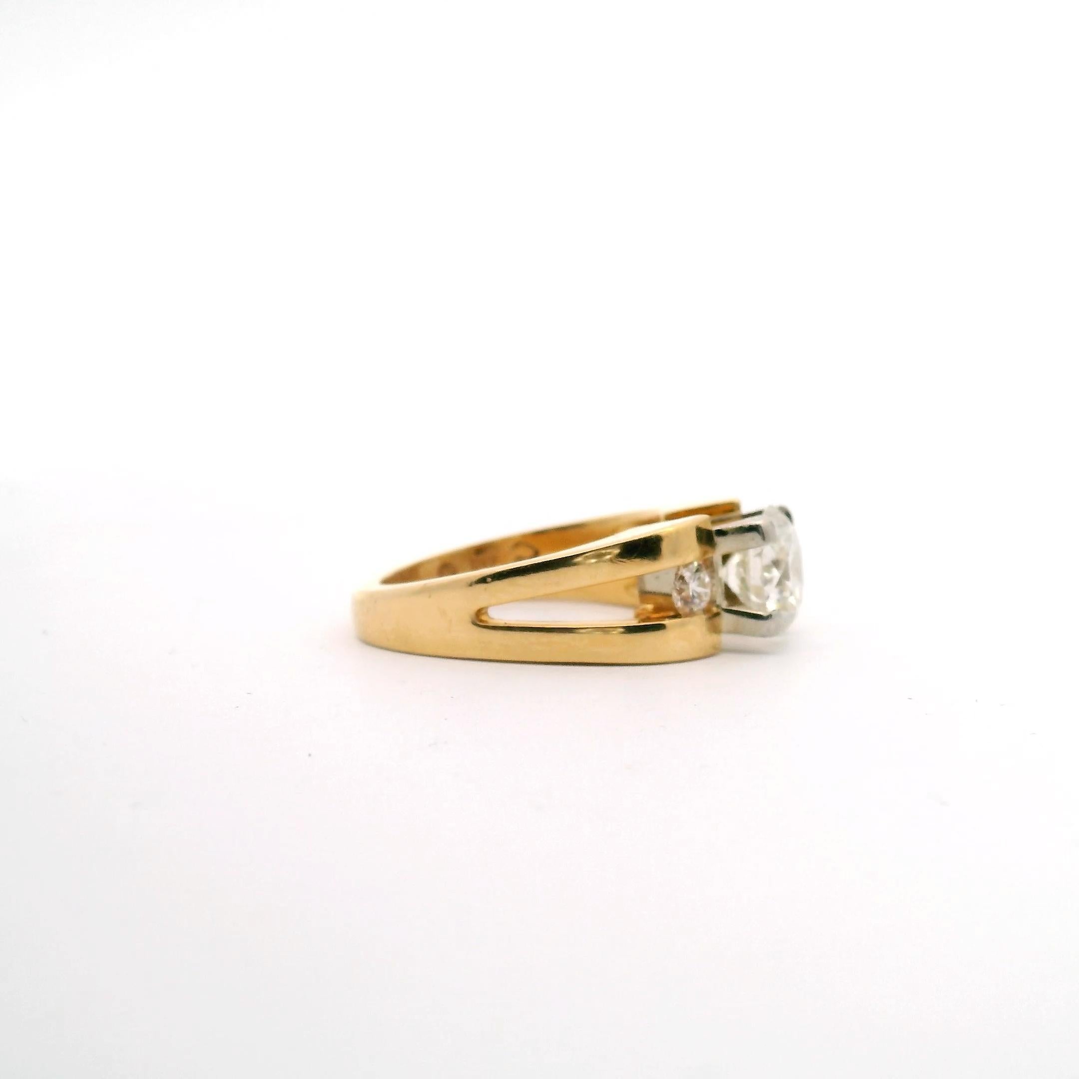 1,57ct. Anello di fidanzamento in stile Modern Deco in vendita 3