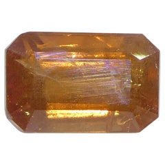 1.57ct Octagonal/Emerald Cut Orange Sapphire from Tanzania, Unheated