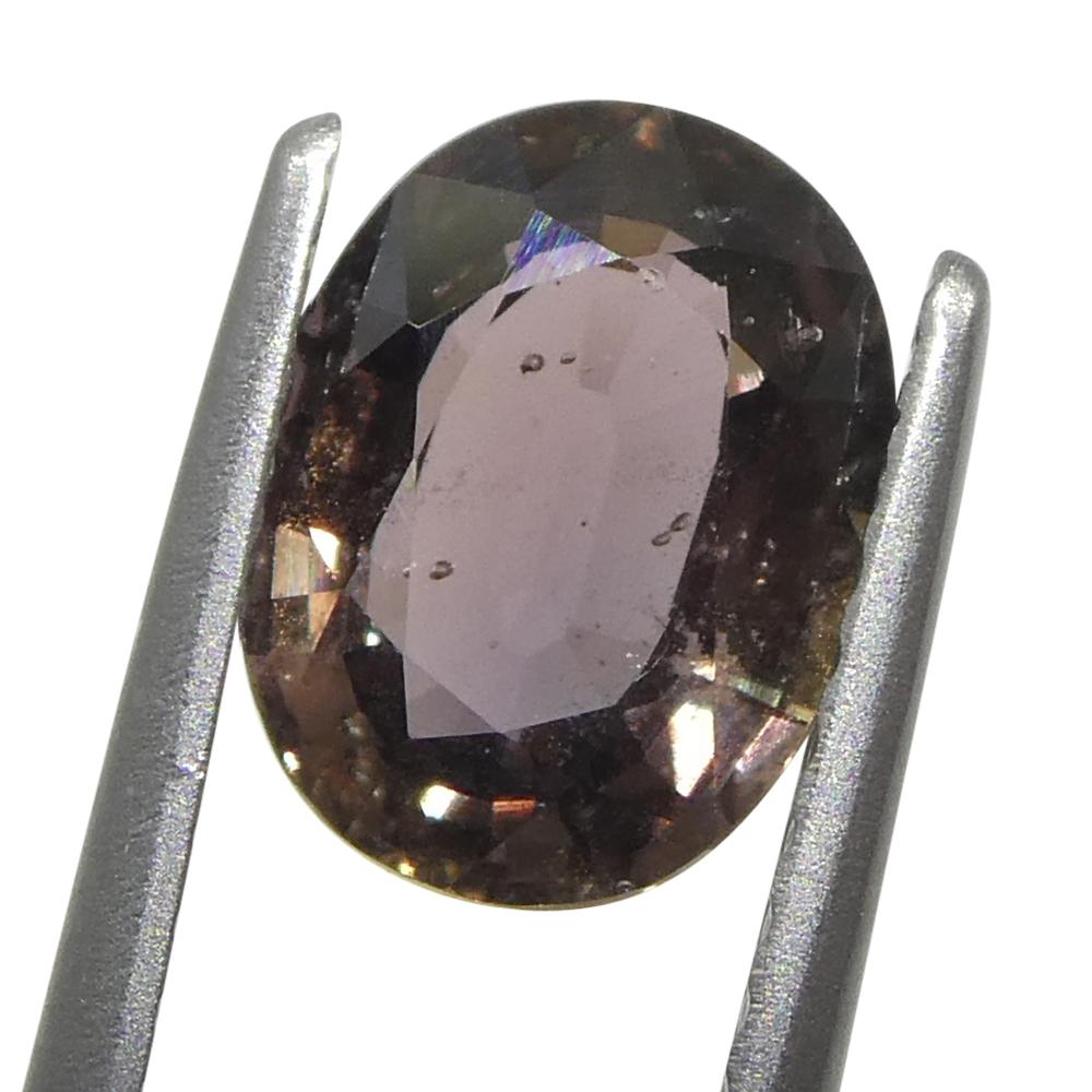1.57ct Oval Brownish Pink Sapphire from Tanzania For Sale 7