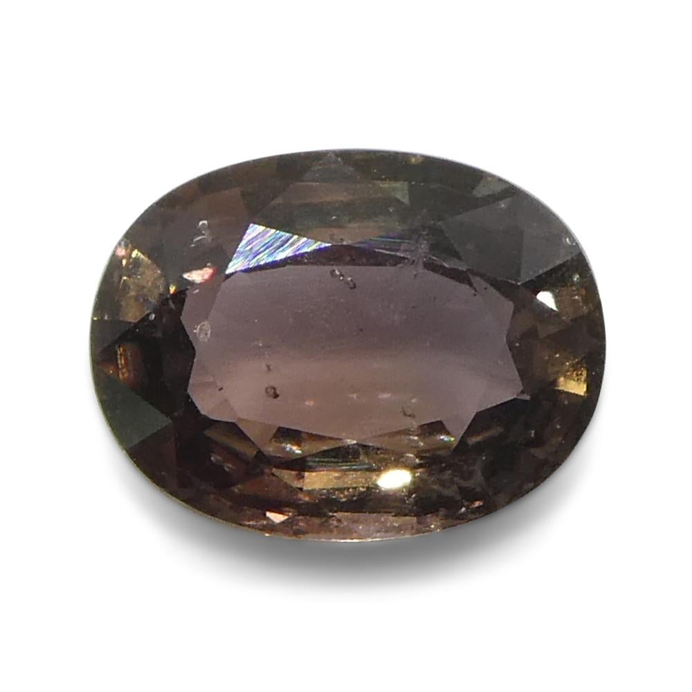 1.57ct Oval Brownish Pink Sapphire from Tanzania For Sale 1