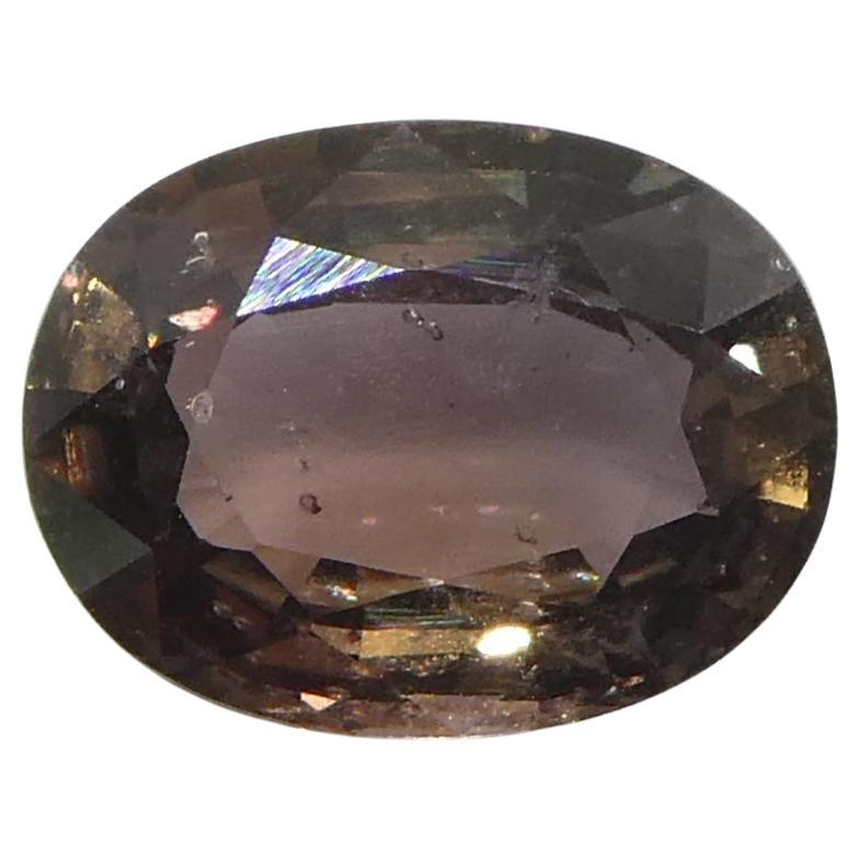 1.57ct Oval Brownish Pink Sapphire from Tanzania For Sale