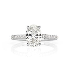 1.57ct Oval Cut Diamond Engagement Ring