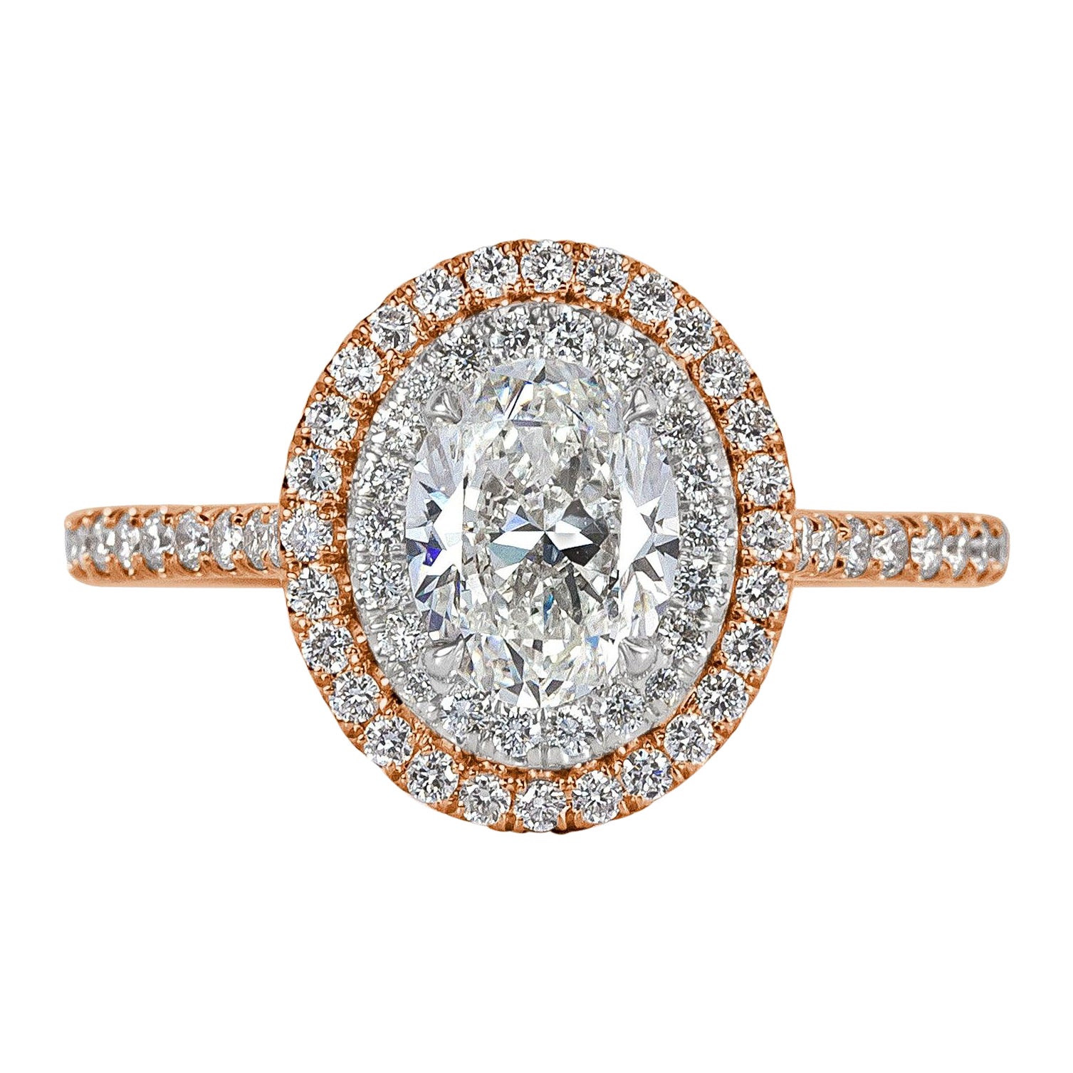 1.57ct Oval Cut Diamond Engagement Ring