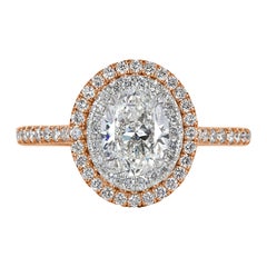1.57ct Oval Cut Diamond Engagement Ring