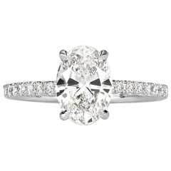 1.57ct Oval Cut Diamond Engagement Ring