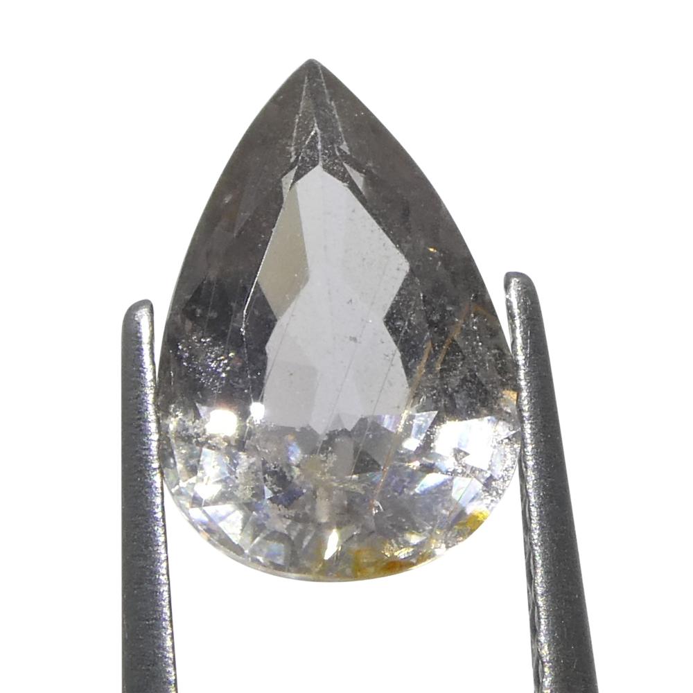 1,57ct Zaffiro grigio-violaceo a pera della Tanzania non riscaldato in vendita 5