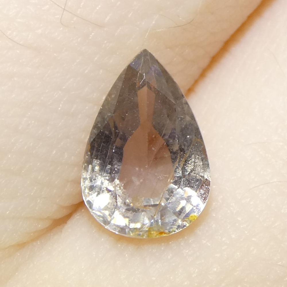 1,57ct Zaffiro grigio-violaceo a pera della Tanzania non riscaldato in vendita 6