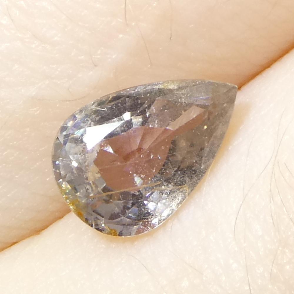 1,57ct Zaffiro grigio-violaceo a pera della Tanzania non riscaldato in vendita 7