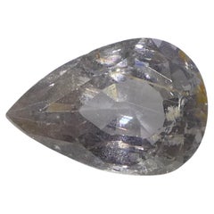 1.57ct Pear Purplish-Grey Sapphire from Tanzania Unheated