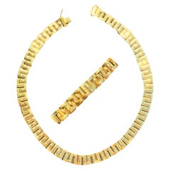 157g Gramm 18 Karat Gold Link Chain Design Gold Halskette und Armband Herren-Set