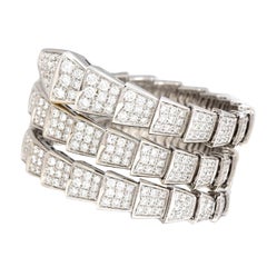 Bvlgari Bracelet Serpenti en or blanc 18 carats avec diamants de 15,8 carats
