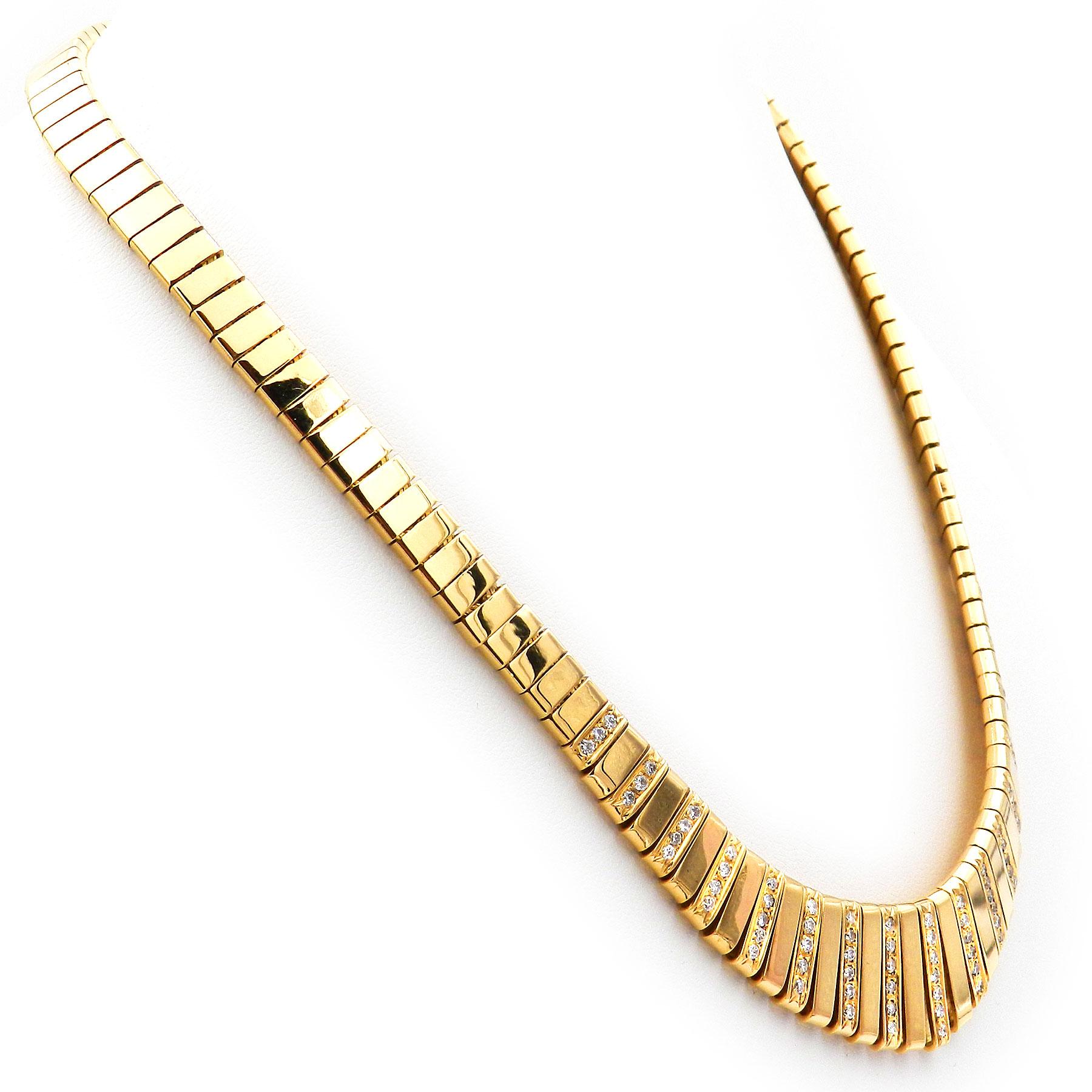 Taglio brillante Collana in oro 18K con diamante da 1,58 carati in vendita