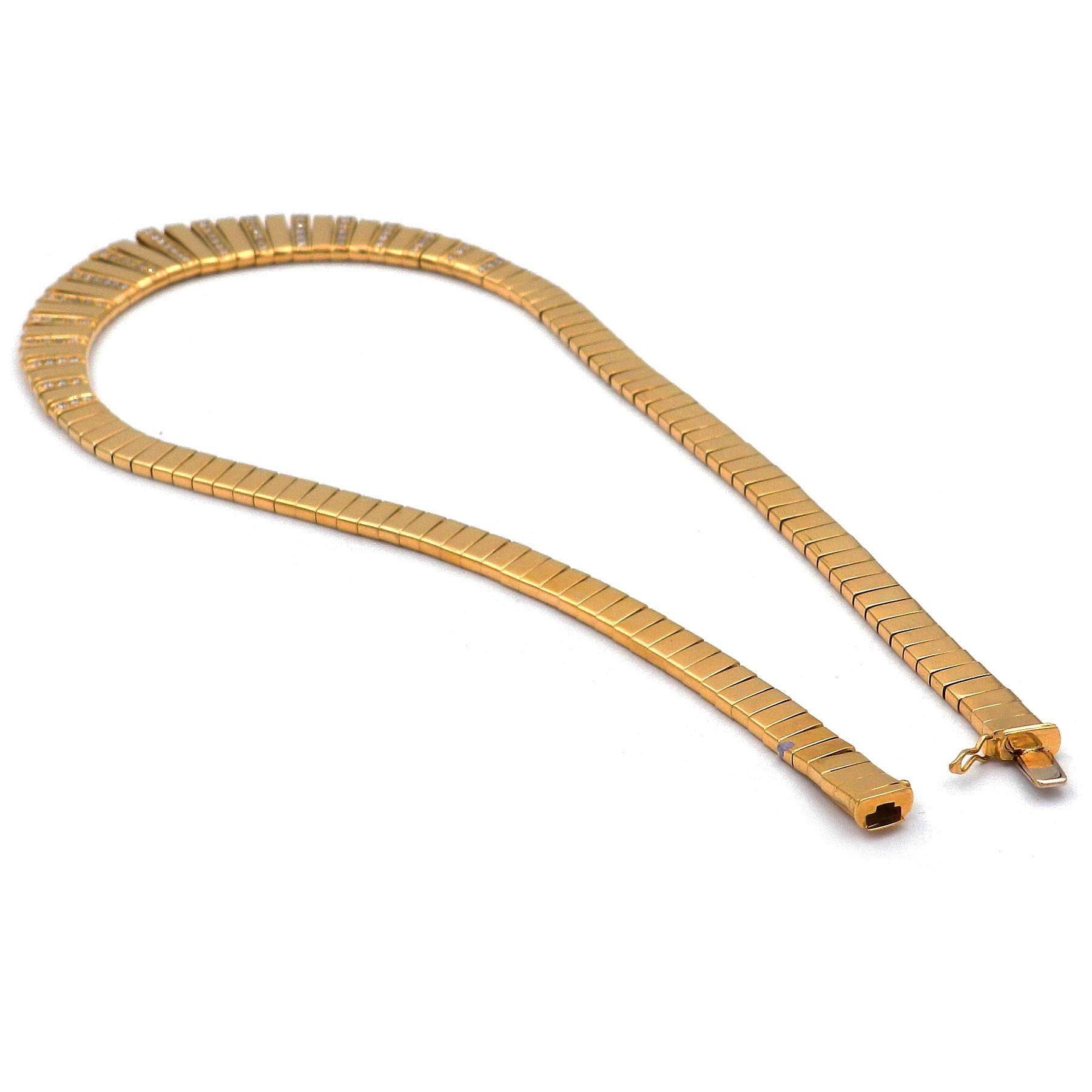 Collana in oro 18K con diamante da 1,58 carati in vendita 2