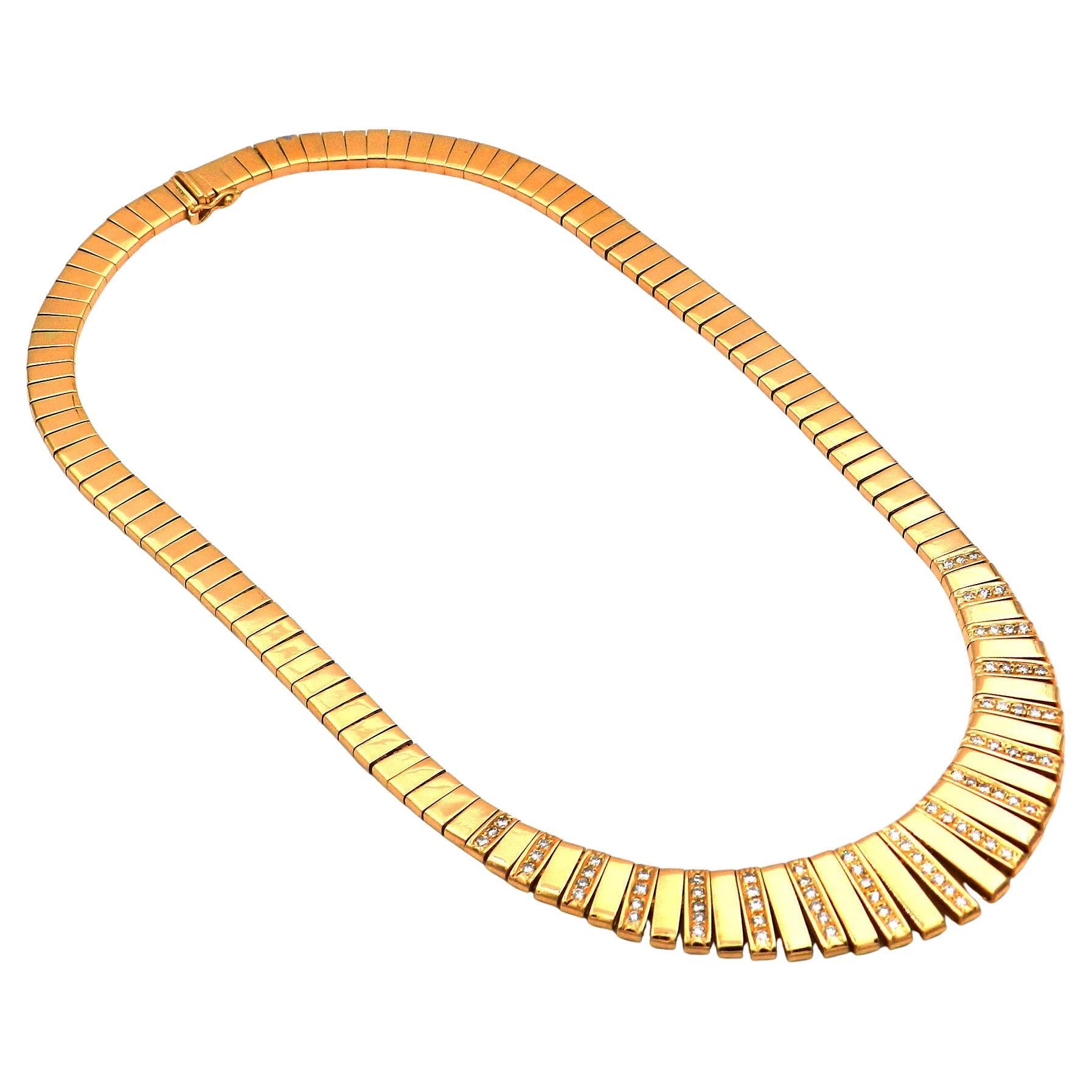 1.58 Carat Diamond 18K Gold Necklace