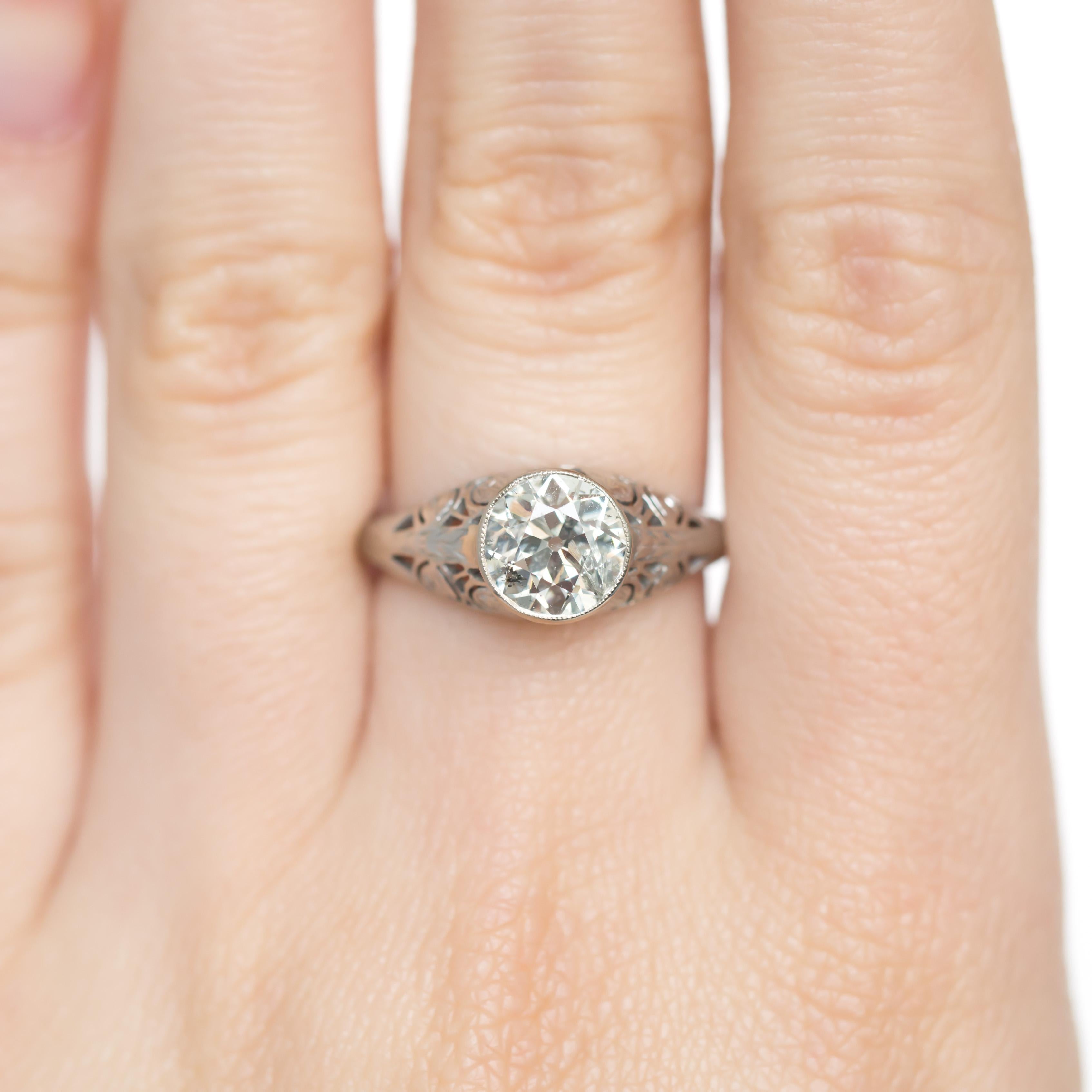 Edwardian 1.58 Carat Diamond Engagement Ring For Sale