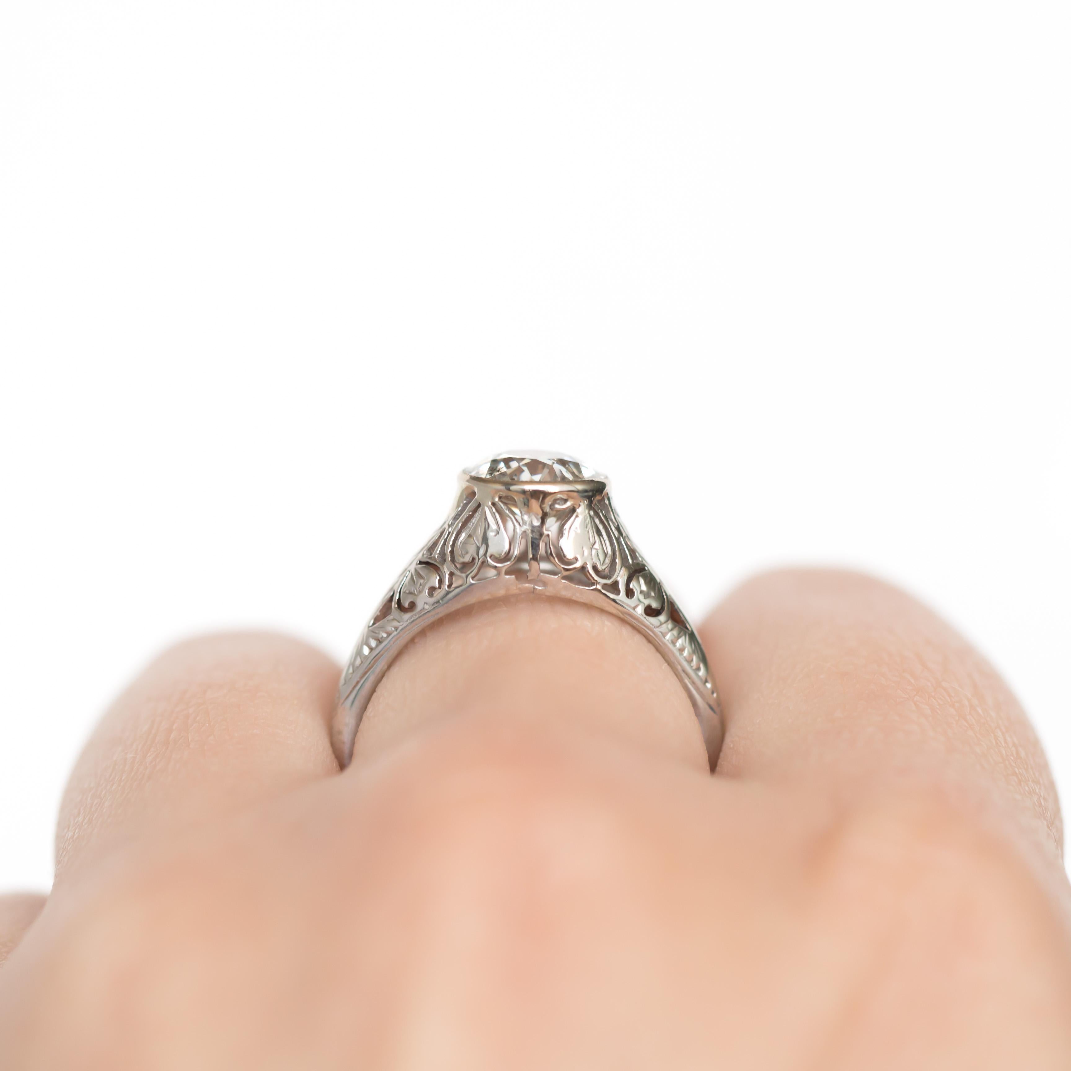 Women's 1.58 Carat Diamond Engagement Ring For Sale