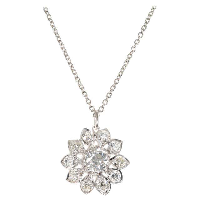 Edwardian South Sea Baroque Pearl Pave Diamond Platinum Pendant ...