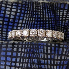 1.58 Carat Diamond Wedding or Eternity Ring, Preowned, Hallmarked 1999