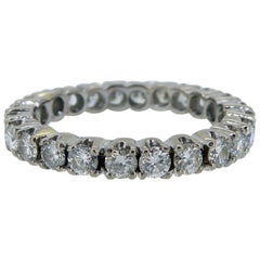 Vintage 1.58 Carat Diamond Wedding or Eternity Ring, Preowned, Hallmarked 1999