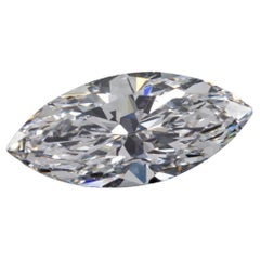 Diamant taille brillant marquise 1,58 carat non serti D / SI1 certifié GIA