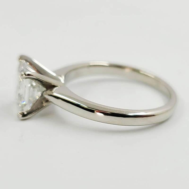 GIA-zertifizierter Solitär-Verlobungsring mit 1.58-karätigem Diamant im Prinzessinnenschliff (Carréschliff)