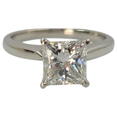 GIA-zertifizierter Solitär-Verlobungsring mit 1.58-karätigem Diamant im Prinzessinnenschliff