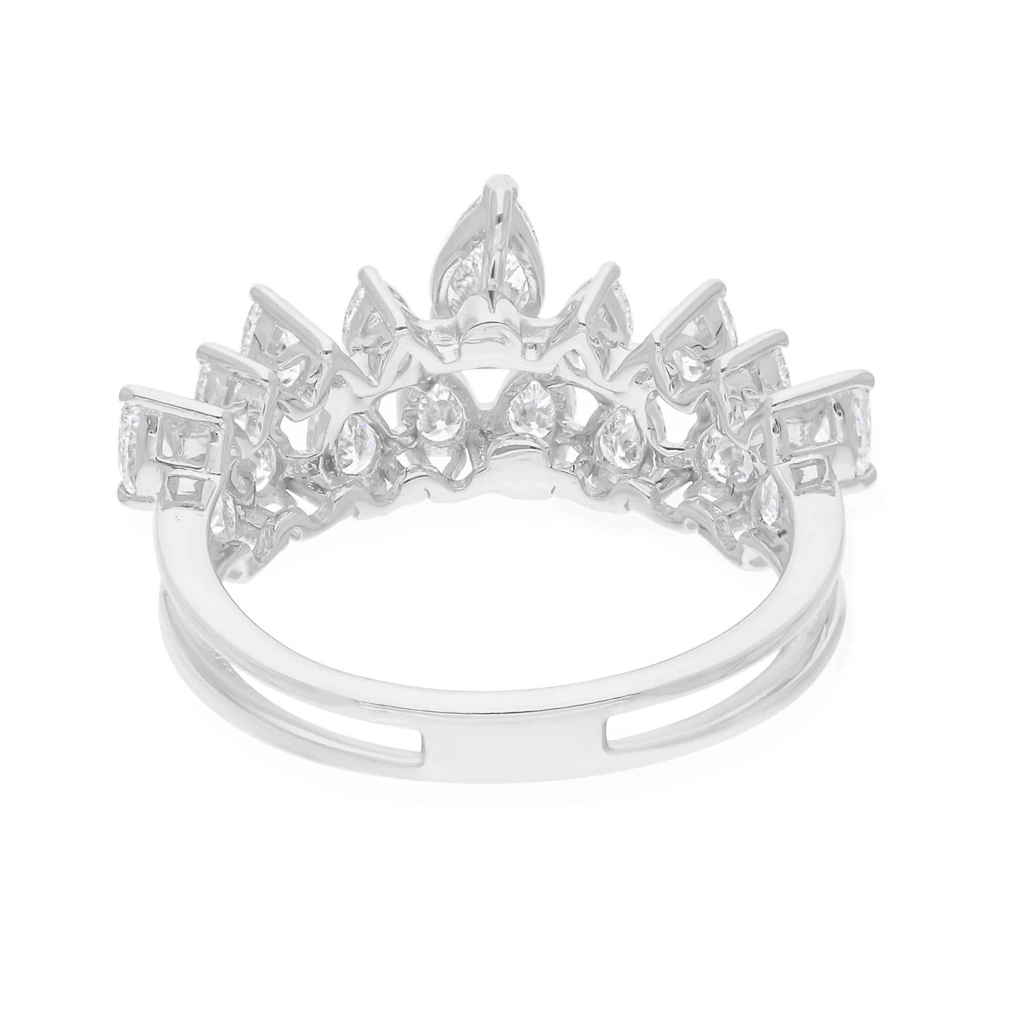 This ring has been meticulously crafted from 18-karat gold and handset with 1.58 carats of sparkling diamonds.

The ring is a size 7 and may be resized to larger or smaller upon request. FOLLOW SPECTRUM JEWELS storefront to view the latest
