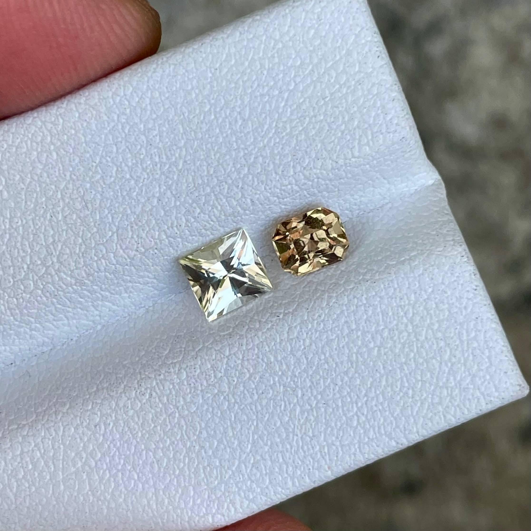 Weight 1.58 carats 
Treatment none 
Origin Sri Lanka 
Clarity VVS 
No of Pieces 2


This stunning 1.58 carat colorless sapphire is a natural, faceted gemstones sourced from the renowned gem-rich lands of Sri Lanka. Expertly cut to maximize