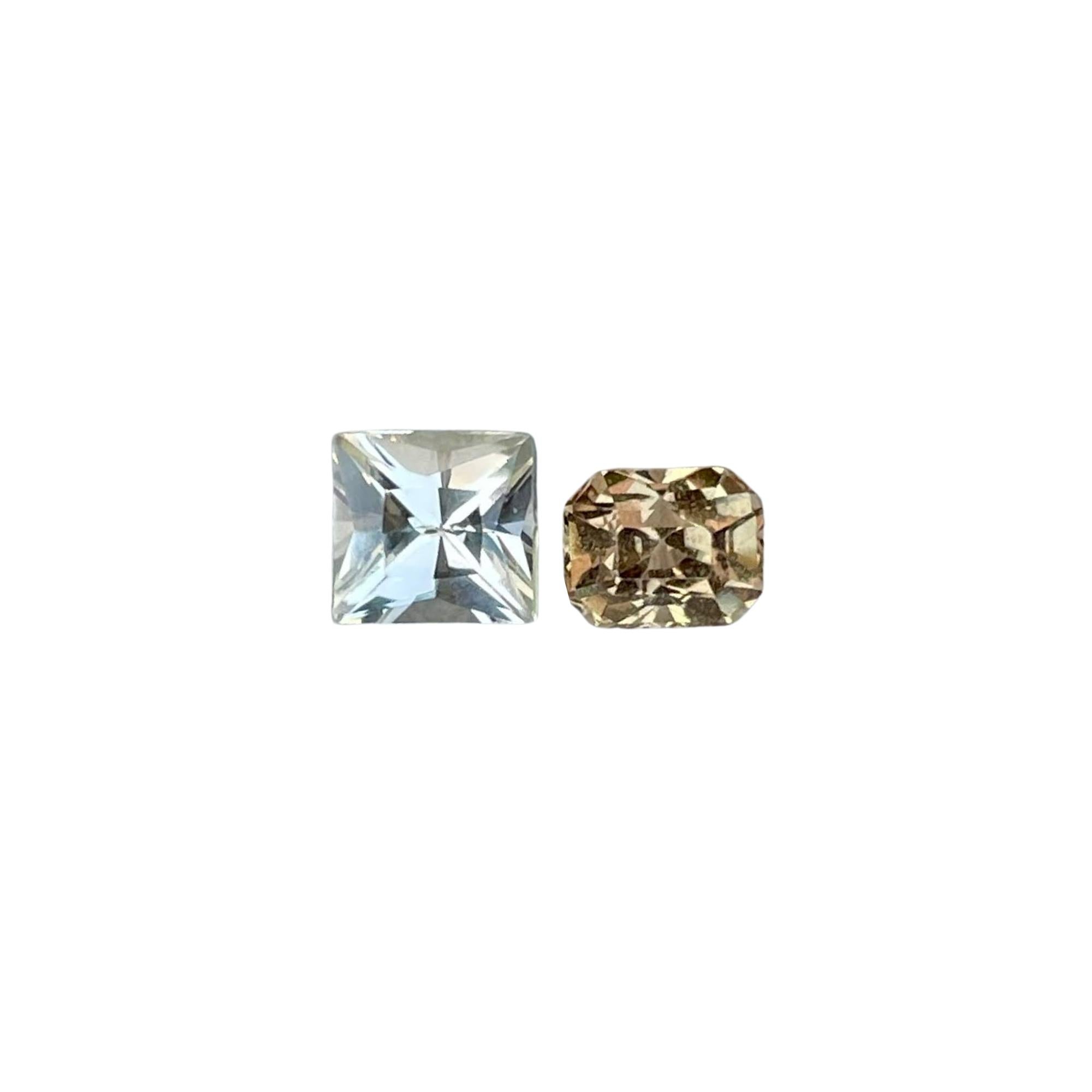 1.58 carats Colorless Sapphire Faceted Stones Natural Sri Lankan Gemstone For Sale 3