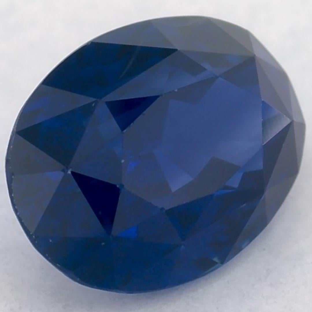 1.58 Karat Blauer Saphir Oval Loser Edelstein (Ovalschliff) im Angebot