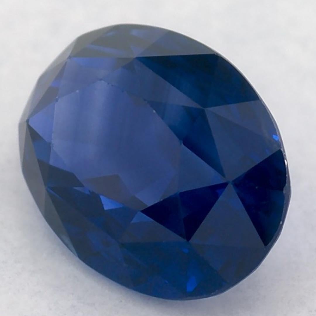 1.58 Karat Blauer Saphir Oval Loser Edelstein Damen im Angebot