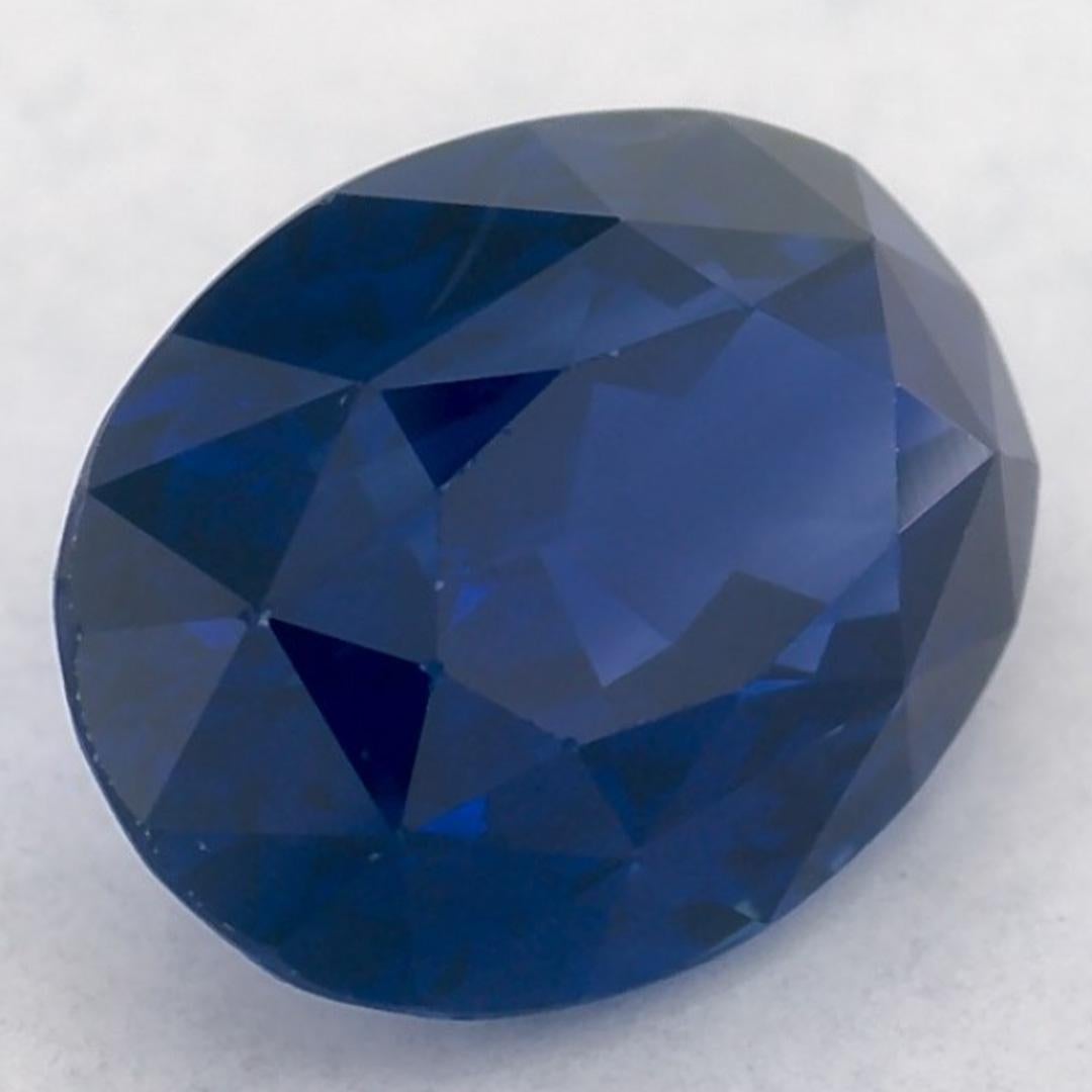 1.58 Karat Blauer Saphir Oval Loser Edelstein im Angebot 2