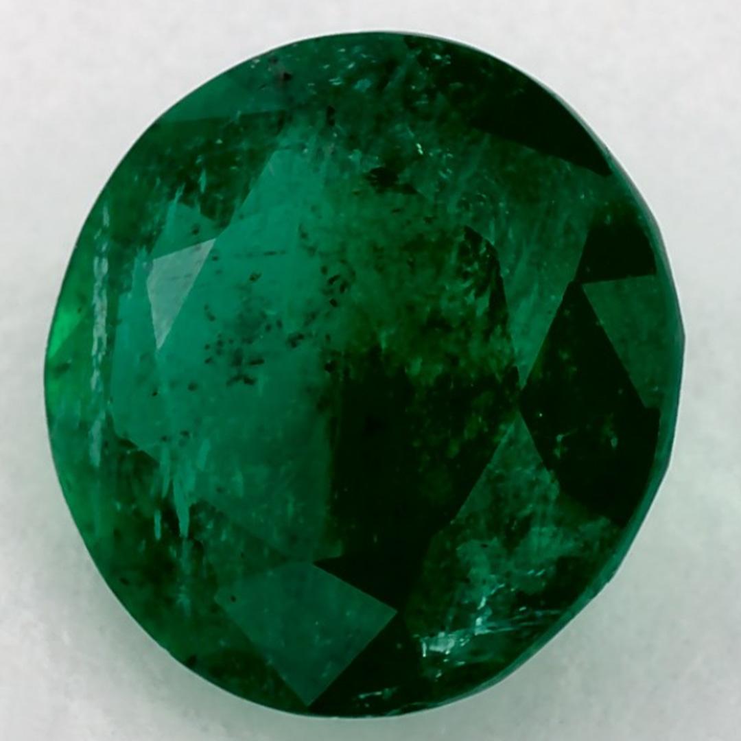 Taille ronde 1.58 Ct Emerald Round Loose Gemstone (pierre précieuse en vrac) en vente