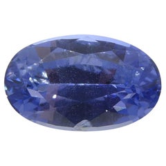 1.58 Ct Oval Blue Sapphire IGI Certified Unheated