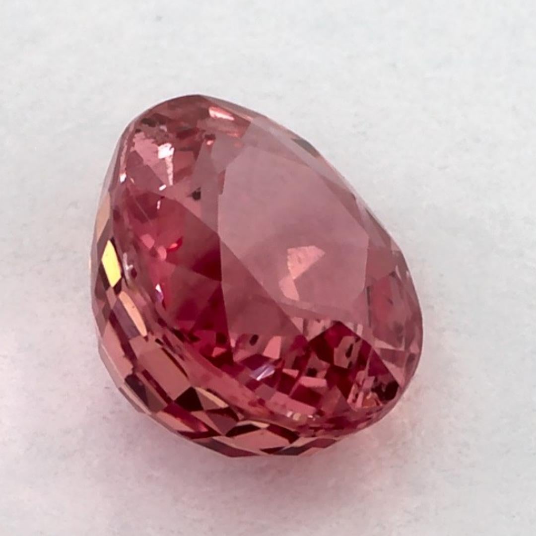 1.58 Karat Rosa Saphir Oval Loser Edelstein im Angebot 1