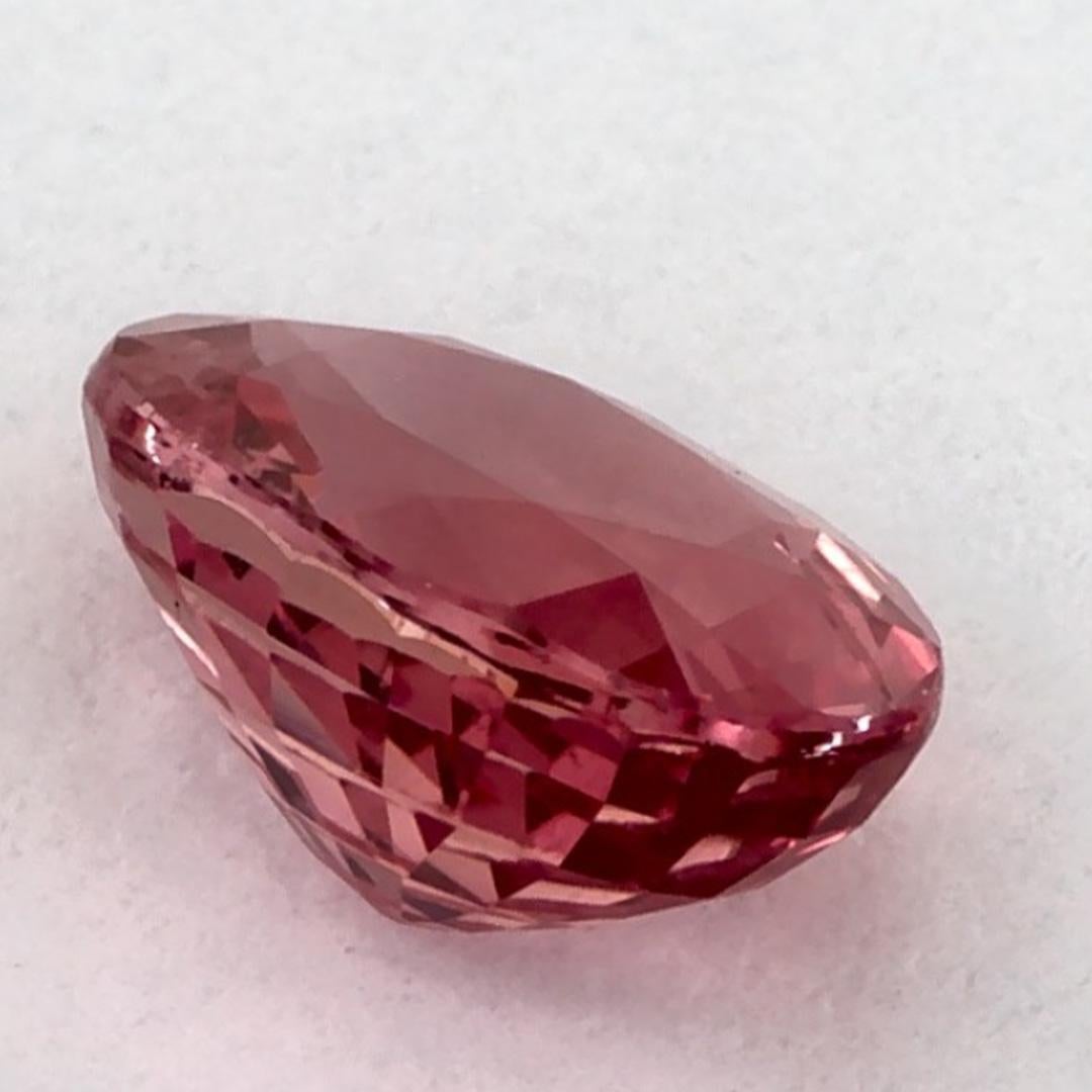1.58 Karat Rosa Saphir Oval Loser Edelstein im Angebot 3