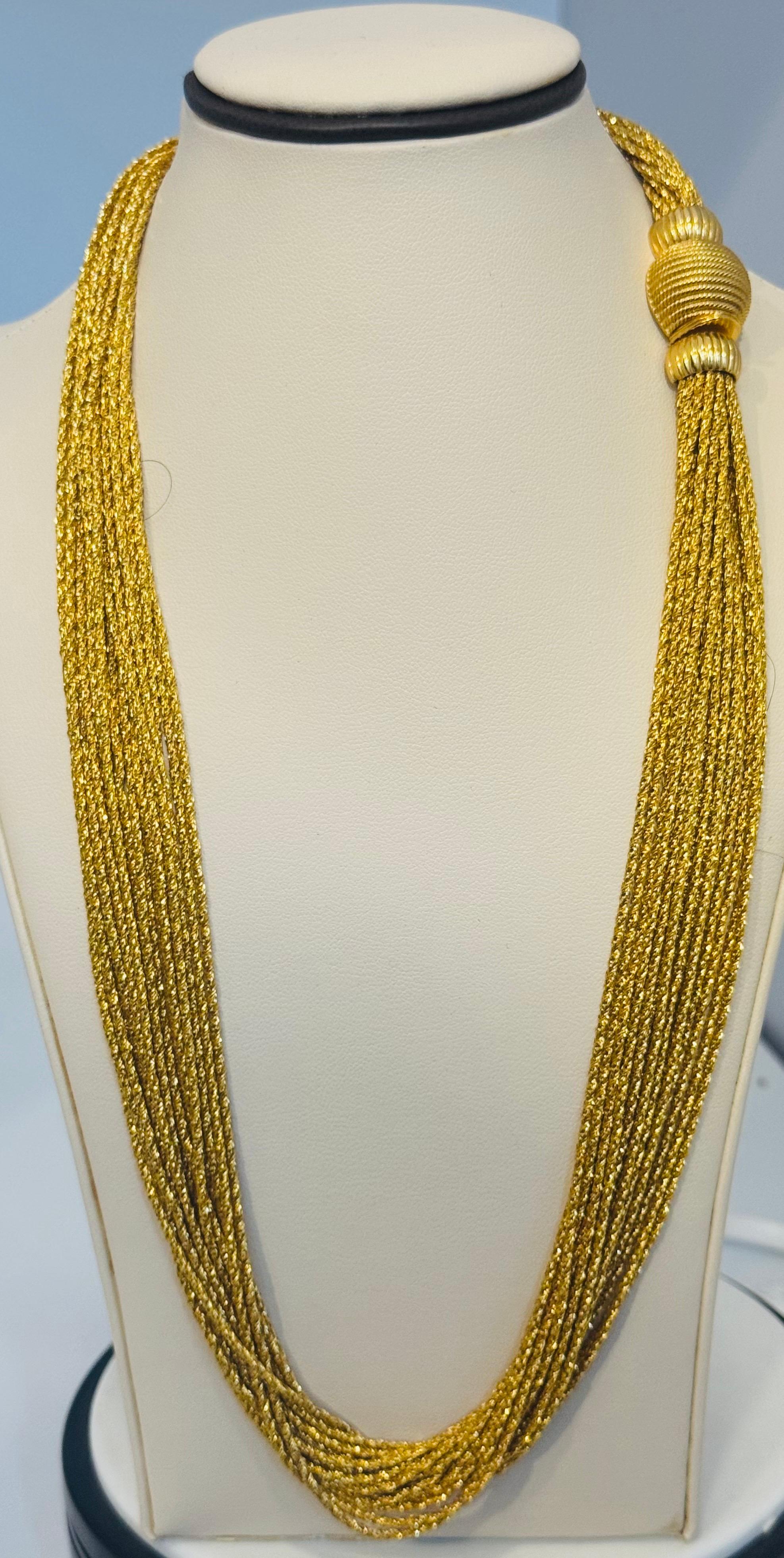 Women's 158 Gm of 18 Karat Gold With 18 Strand 24 