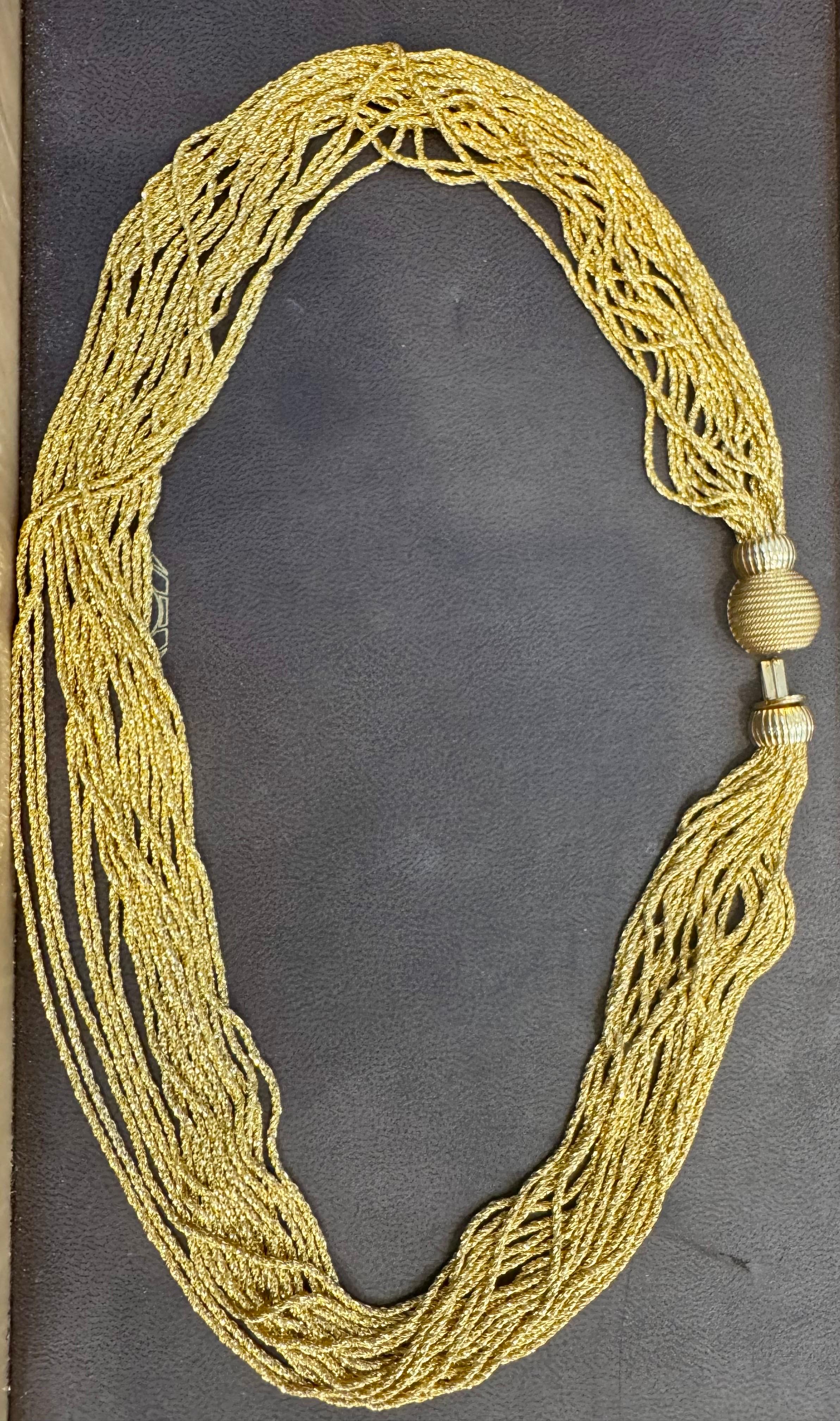 158 Gm of 18 Karat Gold With 18 Strand 24 
