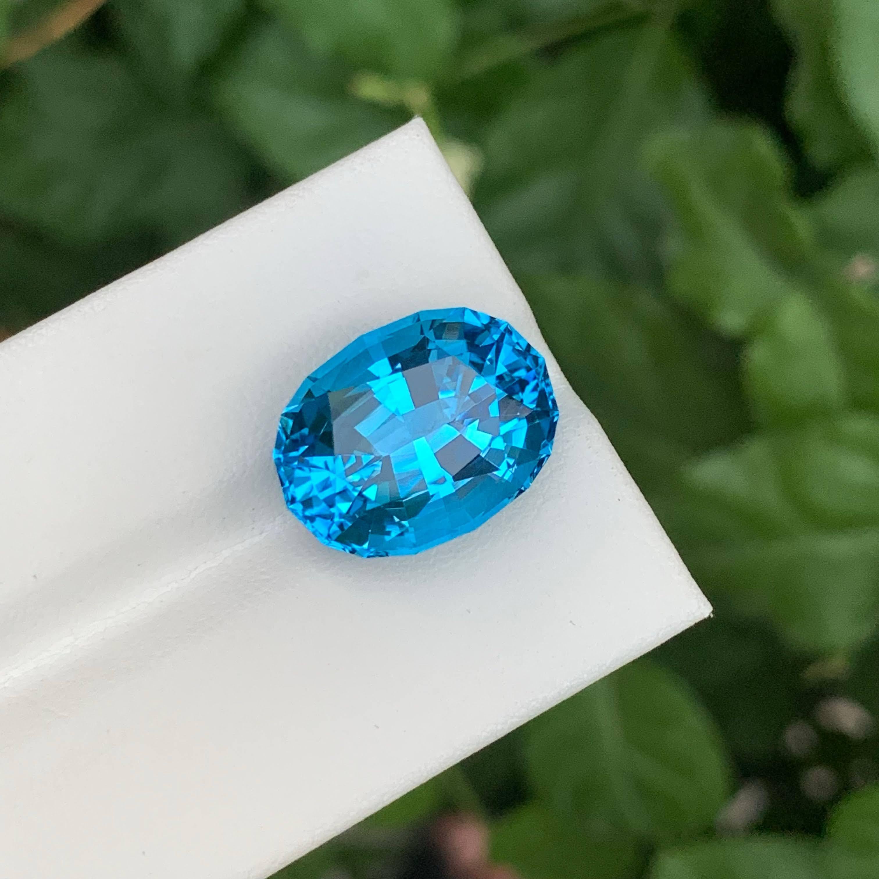 15,80 Karat Natürlicher loser elektrischer Blautopas im Ovalschliff Madagaskar's Edelstein für Damen oder Herren im Angebot