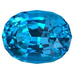 15,80 Karat Natürlicher loser elektrischer Blautopas im Ovalschliff Madagaskar's Edelstein